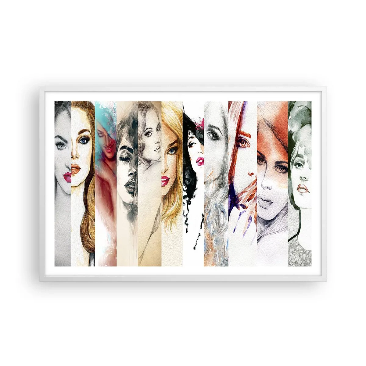 Poster in einem weißen Rahmen - Und es ist immer DU - 91x61 cm