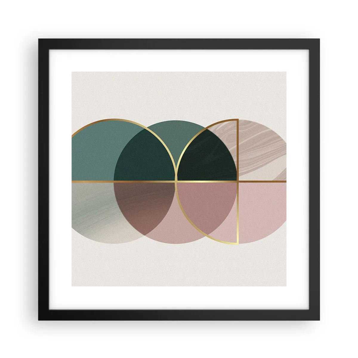 Poster in einem schwarzem Rahmen - Ein Rad hinter dem anderen… - 40x40 cm