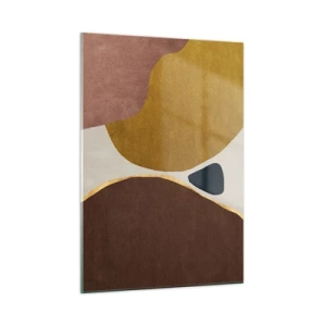 Glasbild - Bild auf glas - Eine minimalistische Komposition abstrakter Formen - 50x70cm - Abstraktion – ein Ort im Raum - Moderne Wanddekoration für Wohnzimmer und Schlafzimmer ARTTOR
