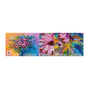 Fototapeten Muster Premium Canvas - Lebensenergie - Blumen, Blumenstrauß, Garten - 100x30 cm