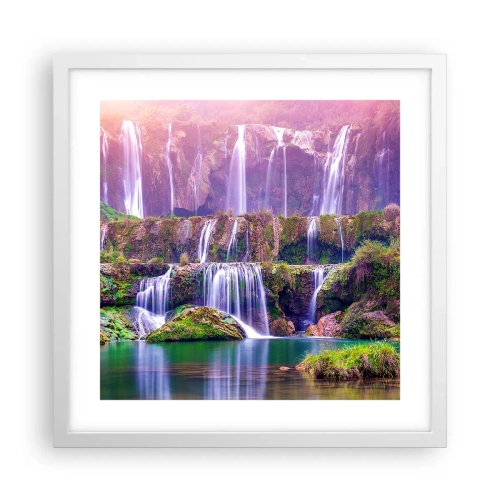 Poster in einem weißen Rahmen - Treppe zum Himmel - 40x40 cm