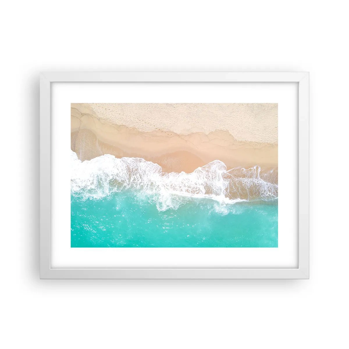 Poster in einem weißen Rahmen - Eine streichelnde Berührung - 40x30 cm