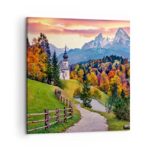 Bild auf Leinwand - Leinwandbild - Landschaftsartige Malerei - 50x50 cm