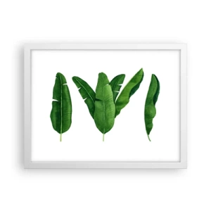 Poster in einem weißen Rahmen - Grüne Symmetrie - 40x30 cm