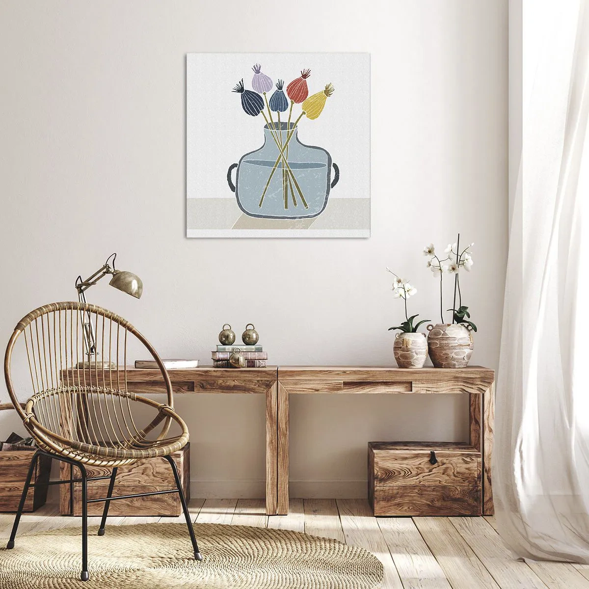 Bild auf Leinwand - Leinwandbild - Es ist mucksmäuschenstill - 50x50 cm