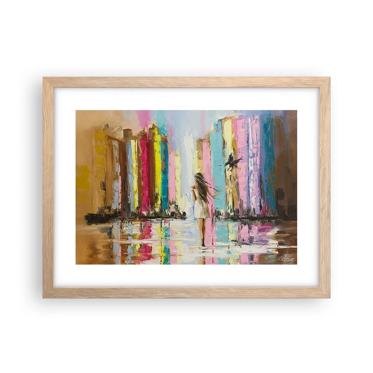 Poster in einem Rahmen aus heller Eiche - Folge mir - 40x30 cm