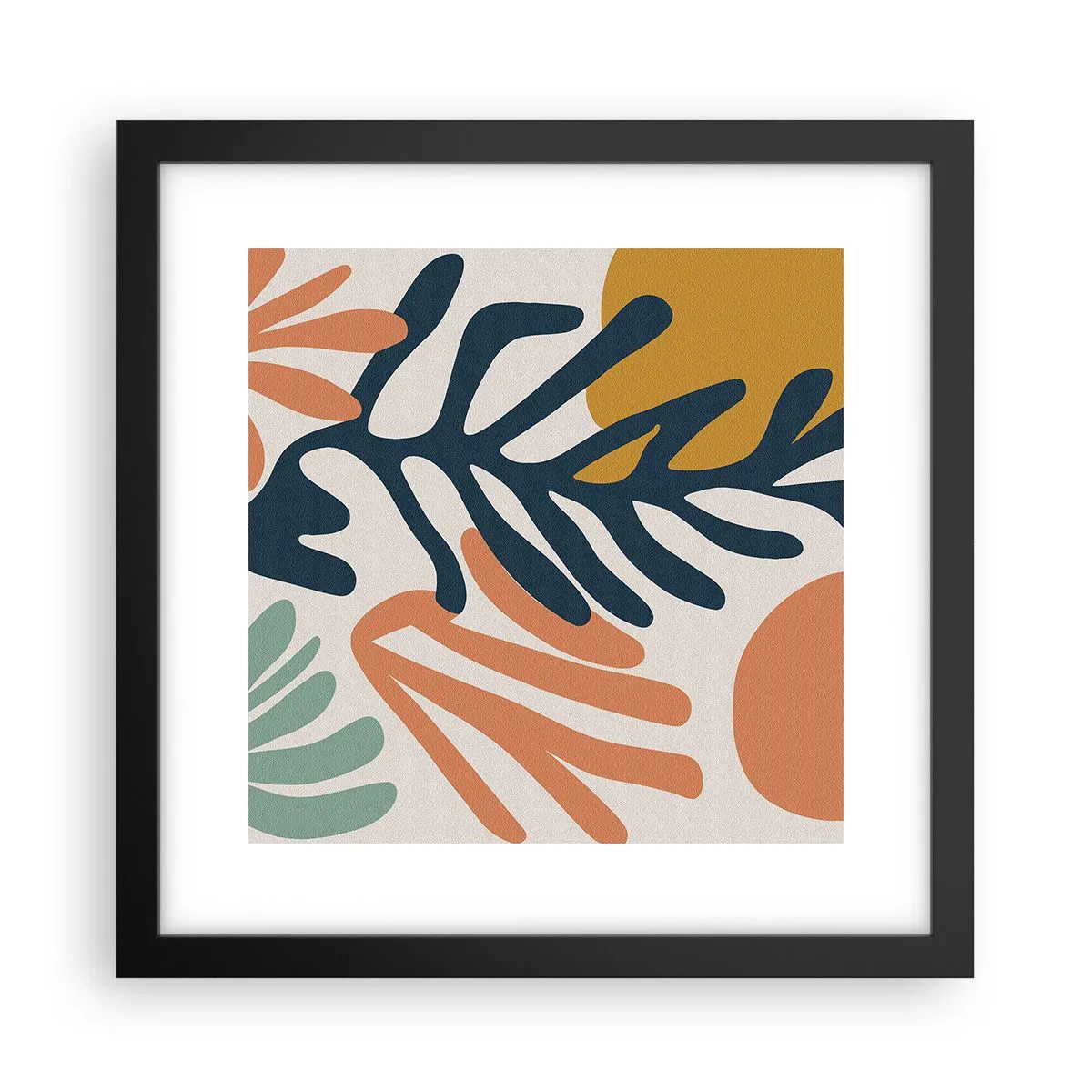 Poster in einem schwarzem Rahmen - Korallenmeere - 30x30 cm