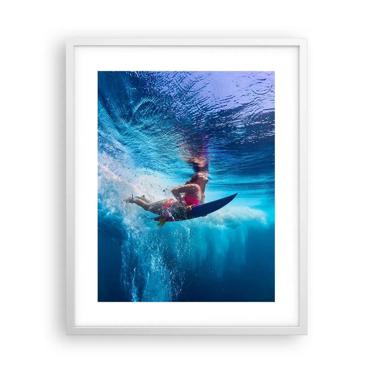 Poster in einem weißen Rahmen - Tiefe der Freude - 40x50 cm