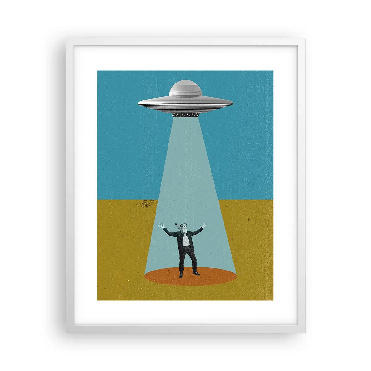 Poster in einem weißen Rahmen - Nahe Begegnung - 40x50 cm