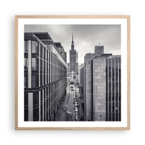 Poster in einem Rahmen aus heller Eiche - Warschauer Tal - 60x60 cm