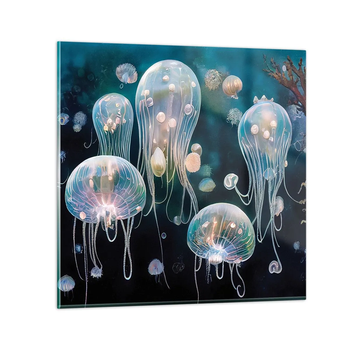 Glasbild - Bild auf glas - Unterwasserball - 30x30 cm