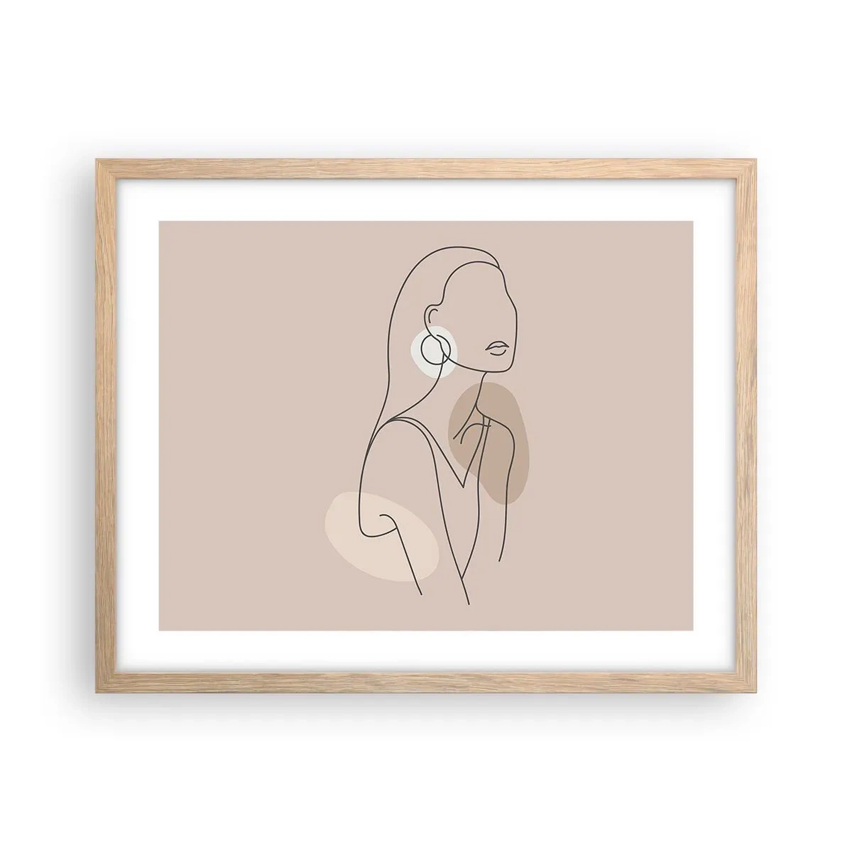 Poster in einem Rahmen aus heller Eiche - Mädchenhafte Ikone - 50x40 cm