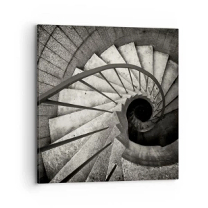 Bild auf Leinwand - Leinwandbild - Treppe hoch, Treppe runter - 70x70 cm