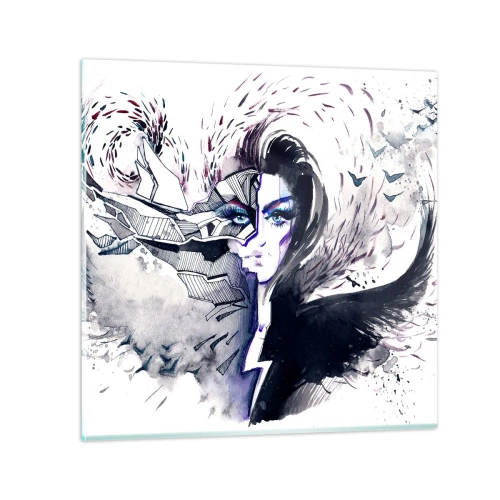 Glasbild - Bild auf glas - Dämonisch und schön - 70x70 cm