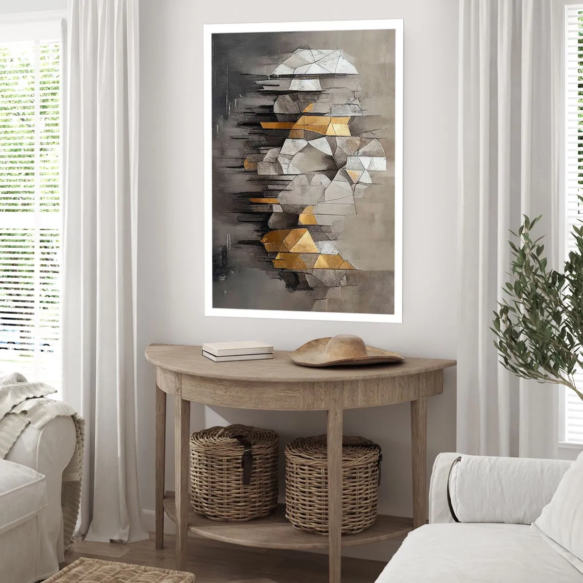 Poster - Komposition aus Eis und Licht - 61x91 cm