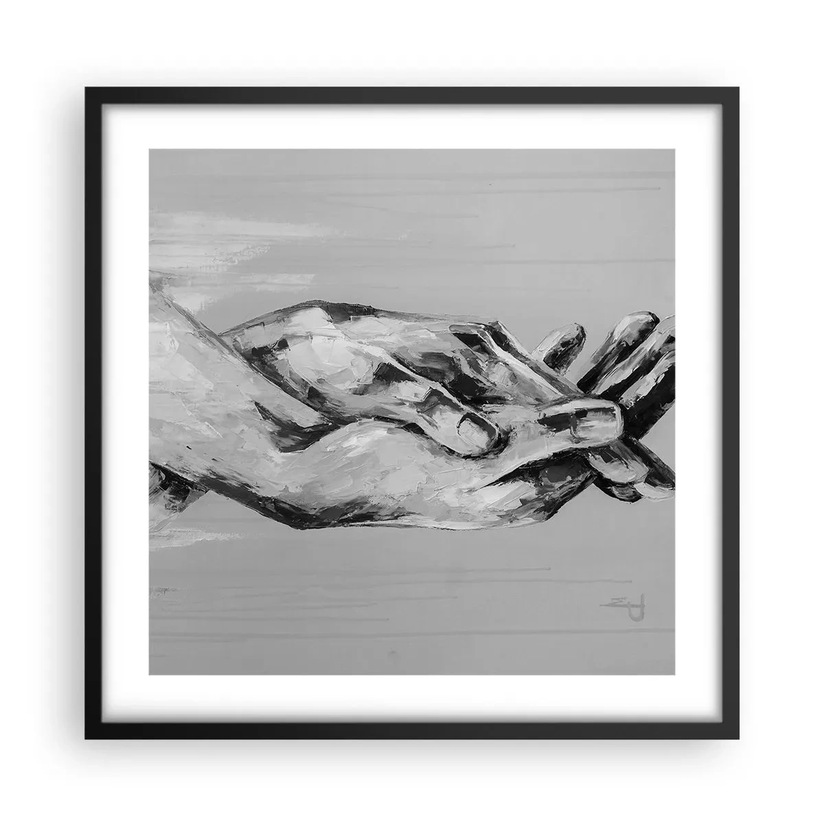 Poster in einem schwarzem Rahmen - Anfang… - 50x50 cm