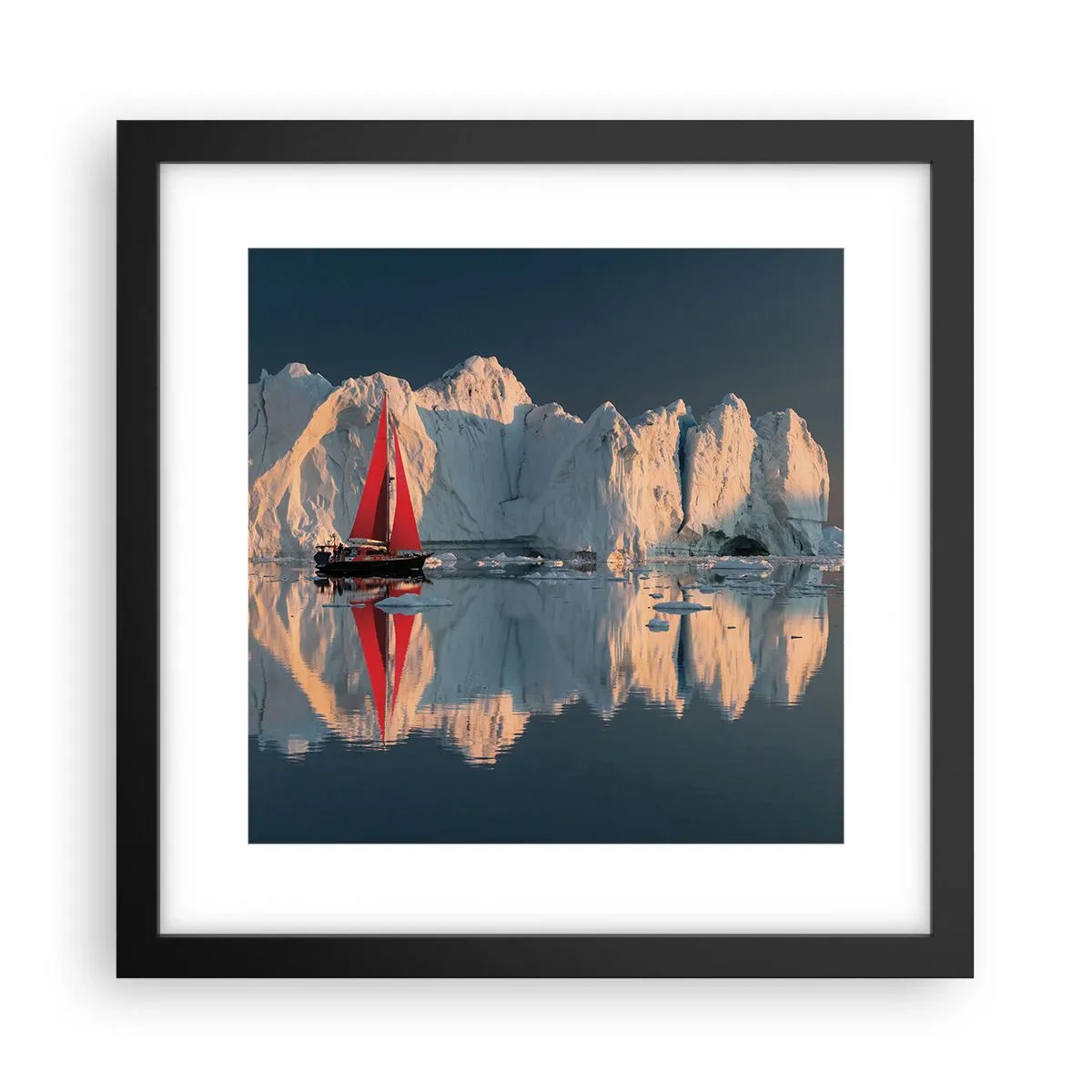 Poster in einem schwarzem Rahmen - Am Rande der Welt - 30x30 cm