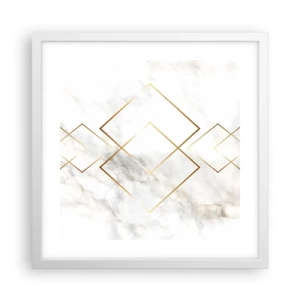 Poster in einem weißen Rahmen - Ein Blick in die Unendlichkeit - 40x40 cm