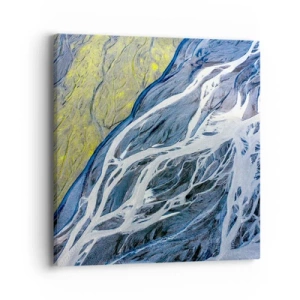 Bild auf Leinwand - Leinwandbild - Felsmalereien der Natur - 40x40 cm