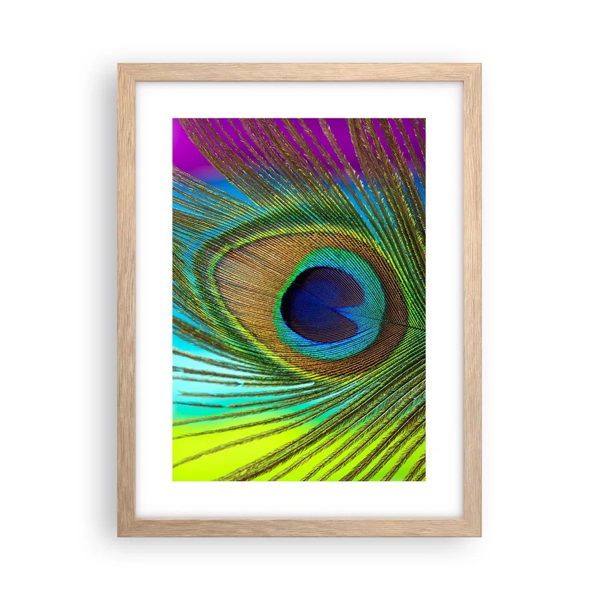 Poster in einem Rahmen aus heller Eiche - Auge in Auge - 30x40 cm