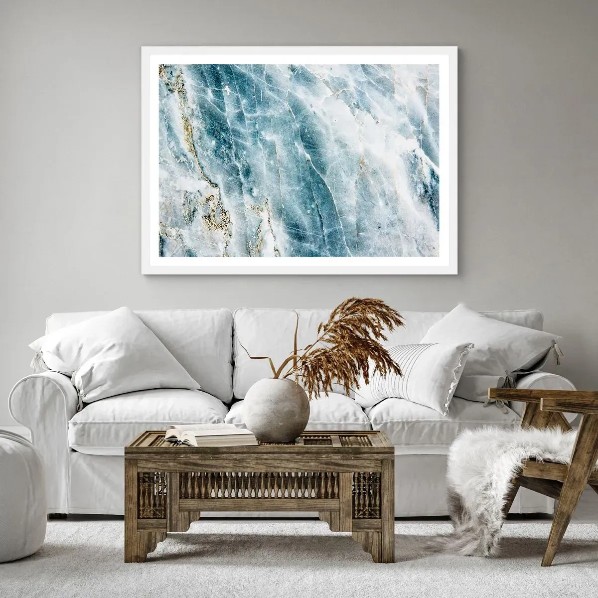 Poster in einem weißen Rahmen - Eiswelt - 40x30 cm