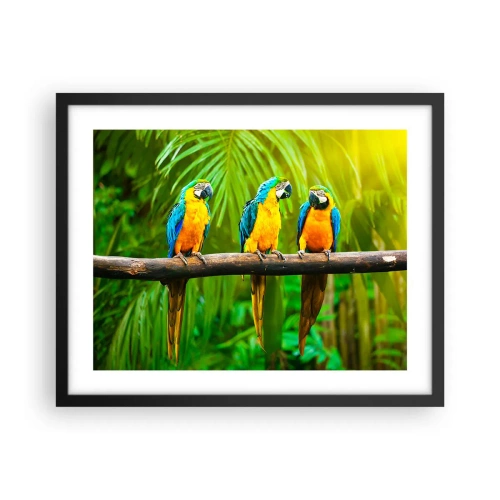 Poster in einem schwarzem Rahmen - Und hast du gehört, dass sie ...? - 50x40 cm