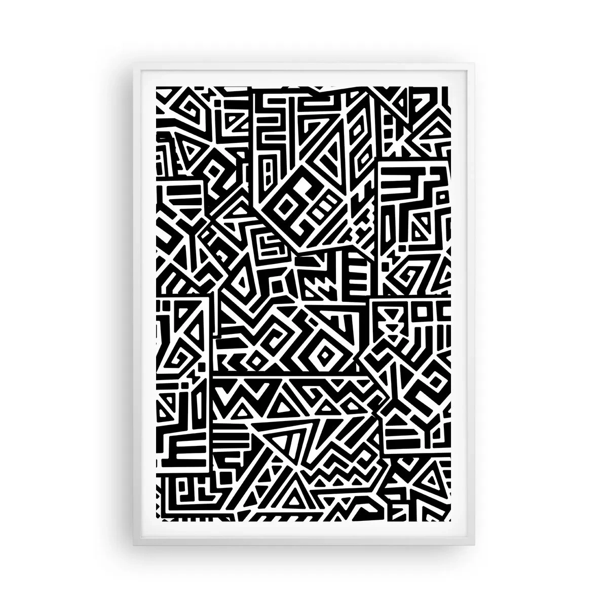 Poster in einem weißen Rahmen - Präkolumbianische Komposition - 70x100 cm