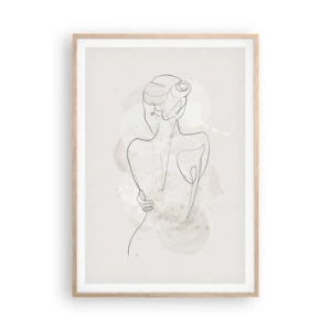 Poster in einem Rahmen aus heller Eiche - Wie ein sensibles Instrument - 70x100 cm