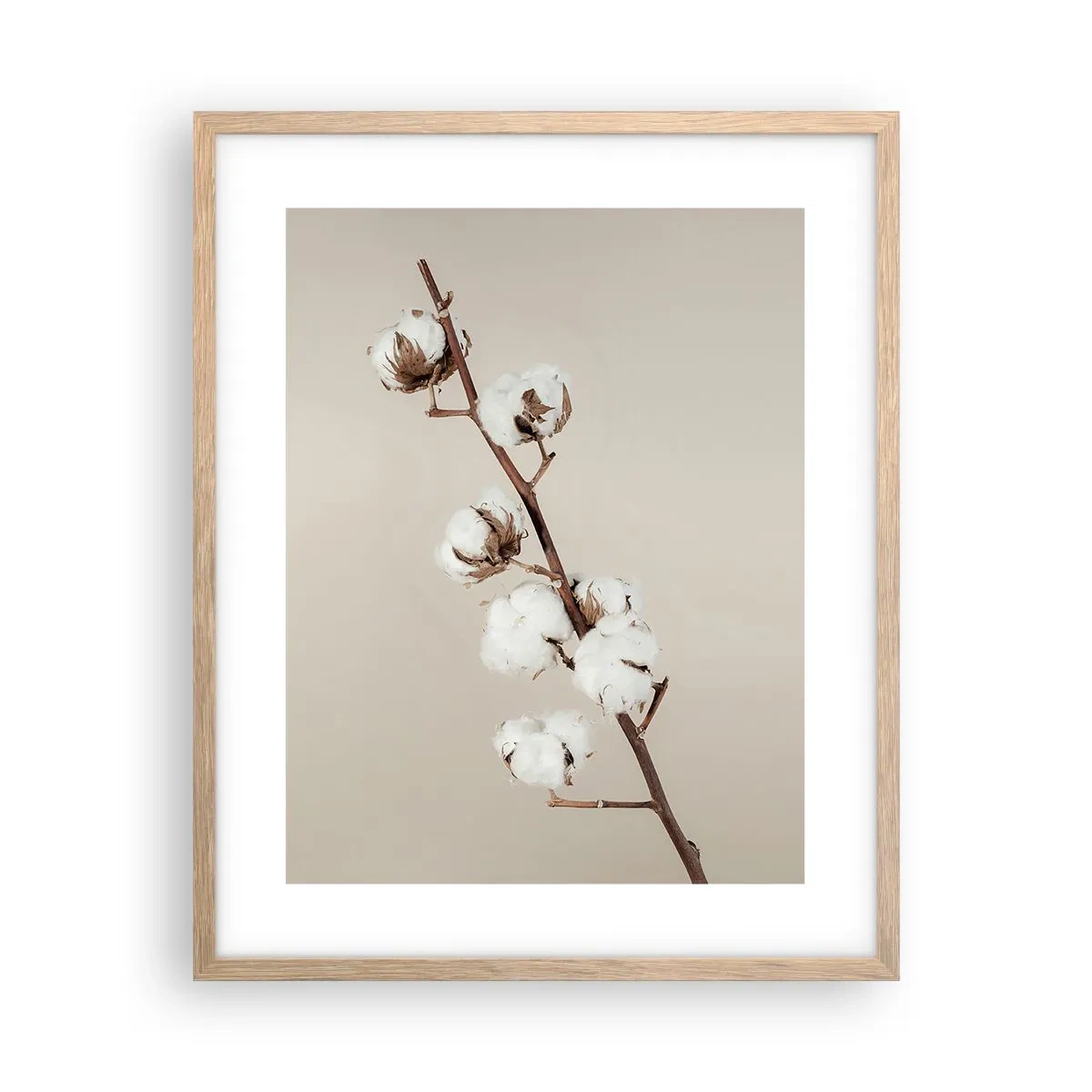 Poster in einem Rahmen aus heller Eiche - An der Quelle der Weichheit - 40x50 cm