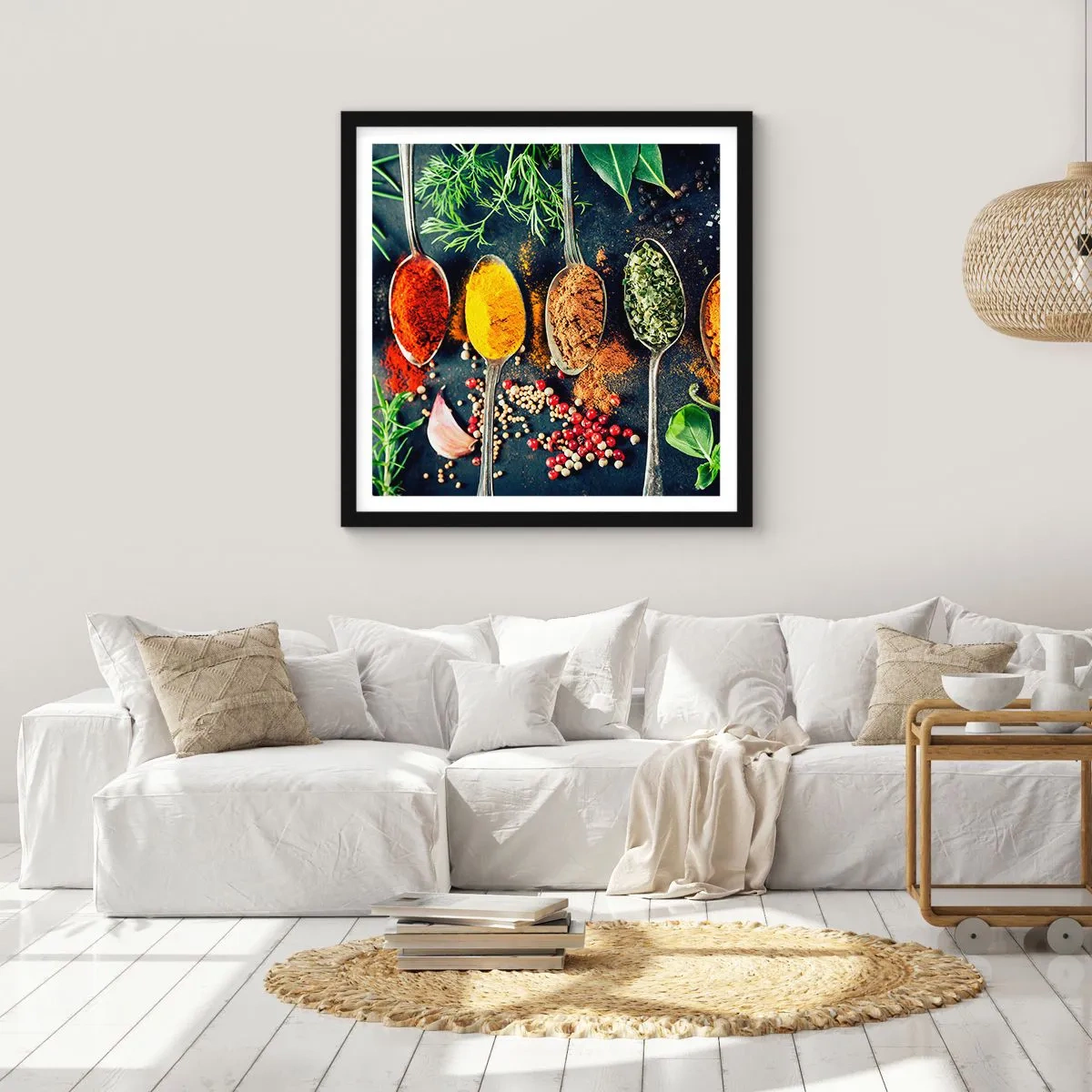 Poster in einem schwarzem Rahmen - Kulinarische Magie - 30x30 cm