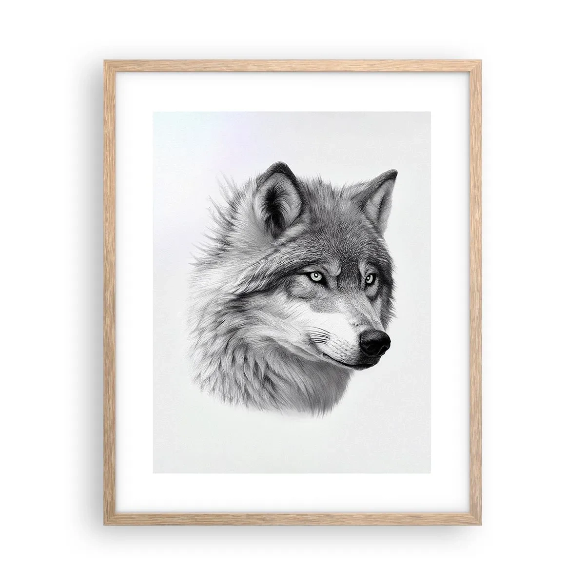 Poster in einem Rahmen aus heller Eiche - Alpha – ohne Zweifel - 40x50 cm