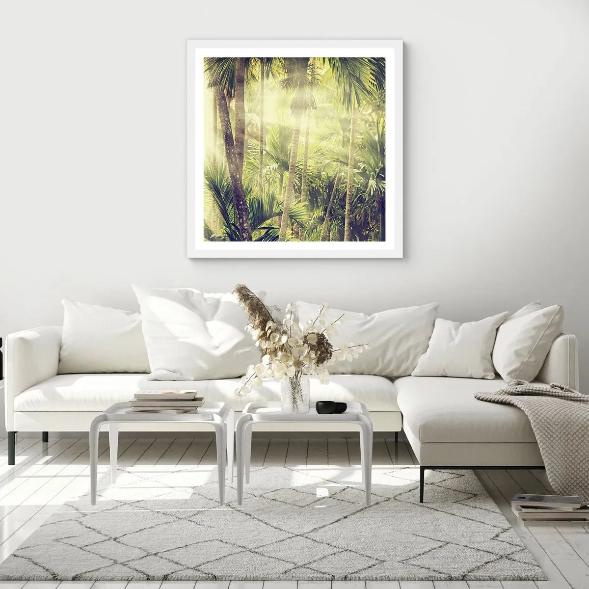 Poster in einem weißen Rahmen - In grüner Hitze - 30x30 cm