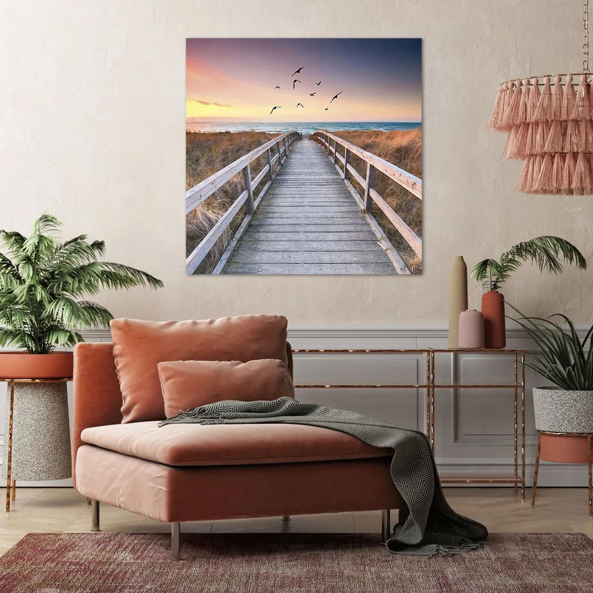 Bild auf Leinwand - Leinwandbild - Der Raum für Auffliegen - 70x70 cm