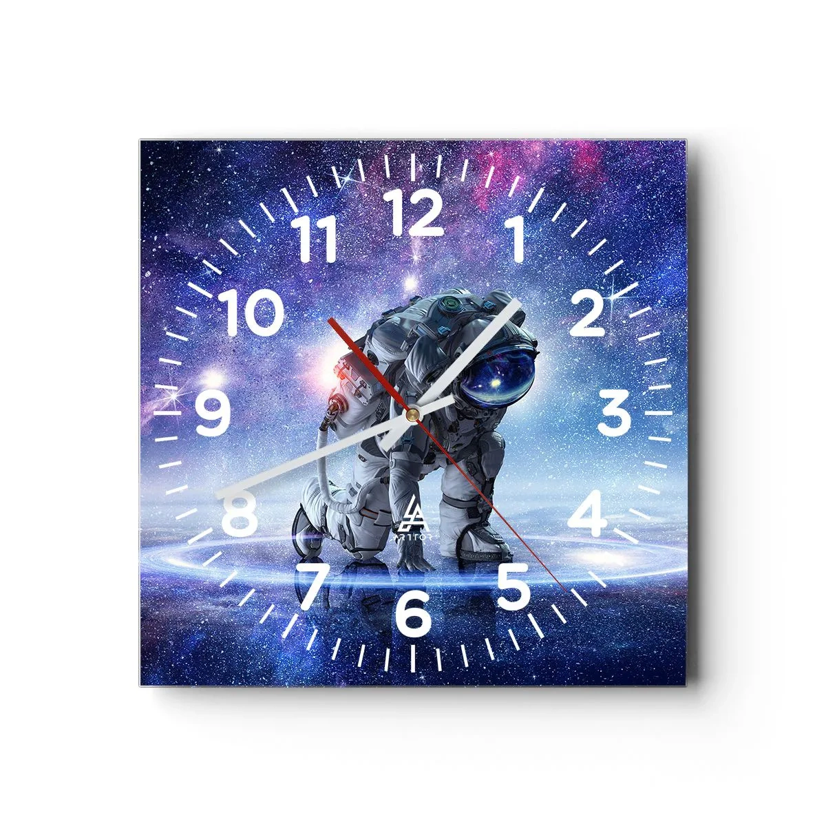 Wanduhr - Glasuhr - Der Sternenhimmel über mir - 40x40 cm