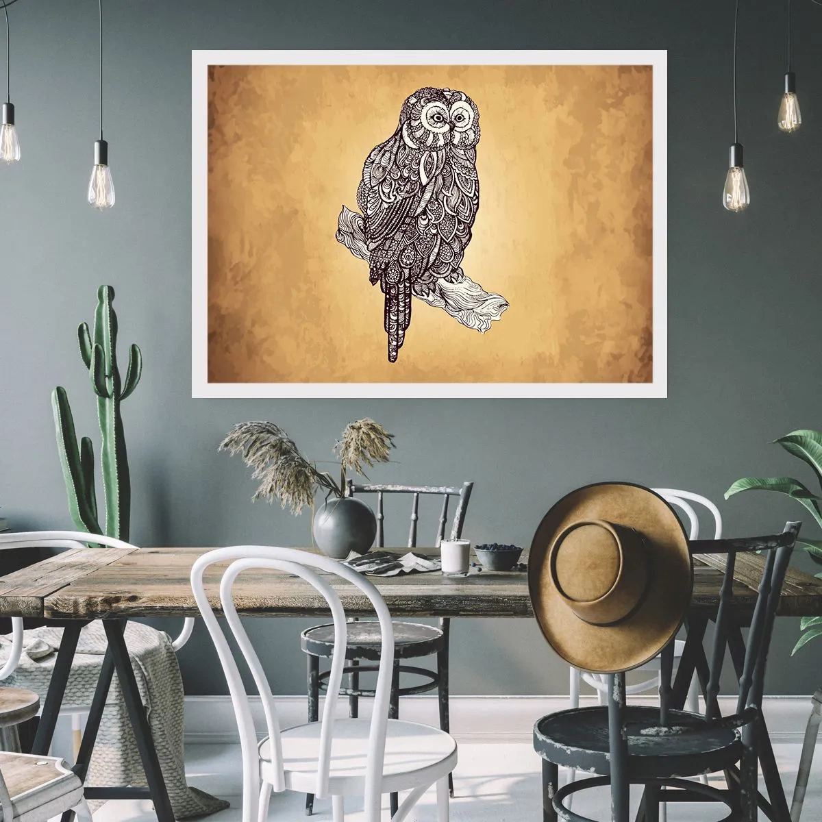 Poster - Kunstvolle Ornamente der Weisheit - 91x61 cm