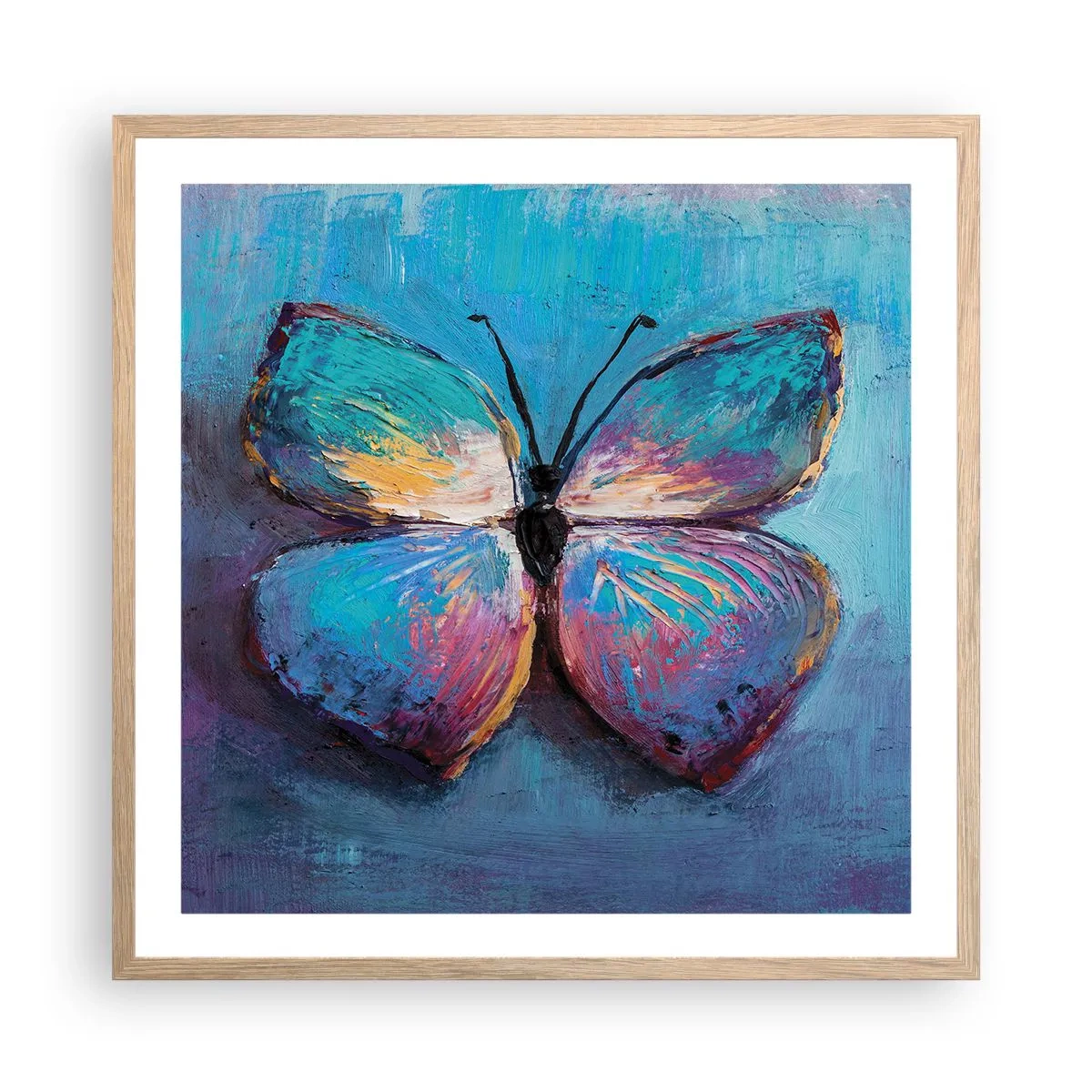 Poster in einem Rahmen aus heller Eiche - In all seiner Pracht - 60x60 cm