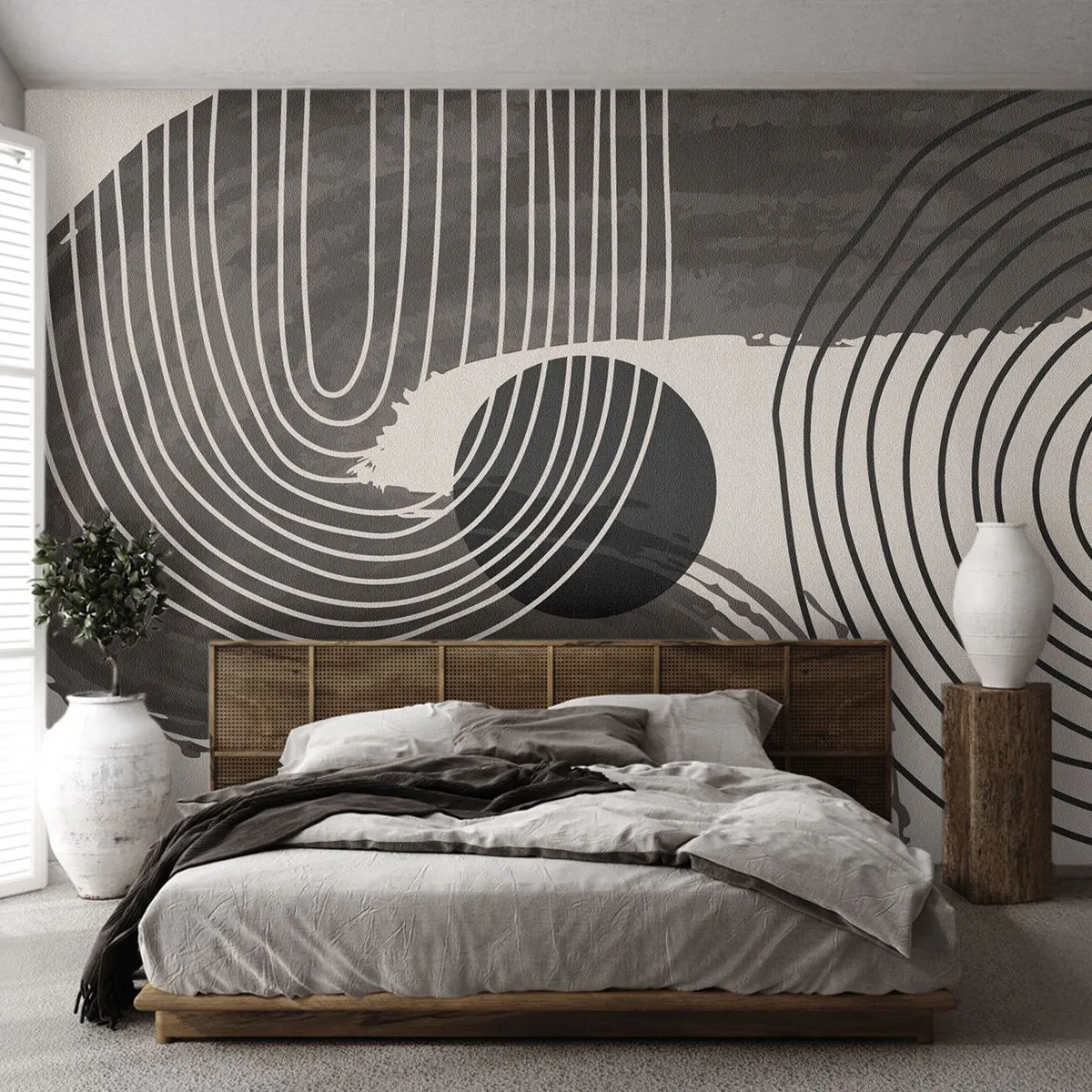 Fototapete Premium Canvas - Oval gewinnt - Abstraktion, Minimalismus, Stück - 150x105 cm