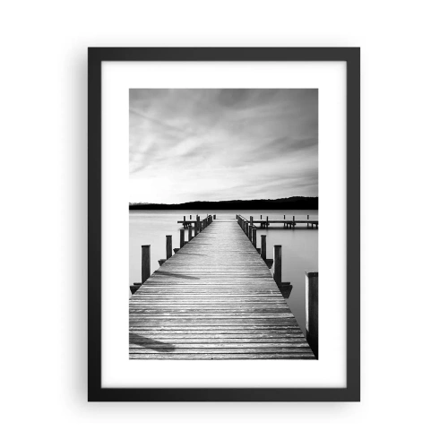 Poster in einem schwarzem Rahmen - An der Wasserstelle - Ruhe - 30x40 cm