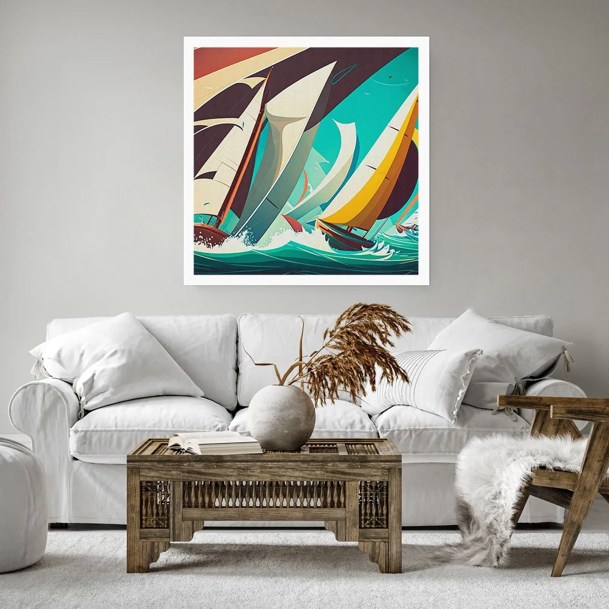 Poster - Viel Glück mit den Elementen - 50x50 cm