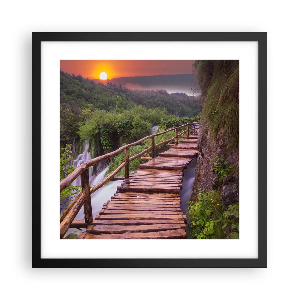 Poster in einem schwarzem Rahmen - Schönheit jenseits des Glaubens - 40x40 cm