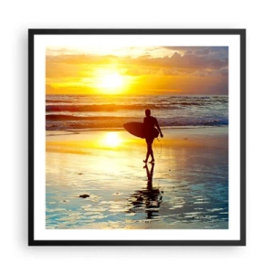 Poster in einem schwarzem Rahmen - Die Rückkehr des Kriegers - 60x60 cm