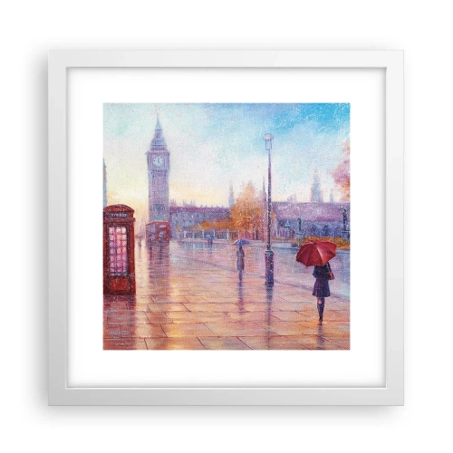 Poster in einem weißen Rahmen - Londoner Herbsttag - 30x30 cm