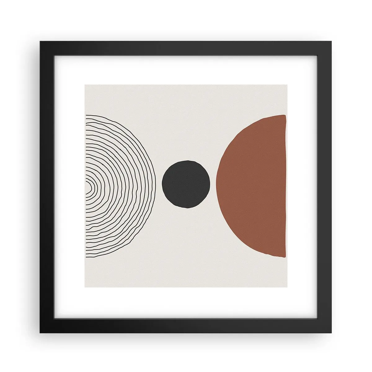 Poster in einem schwarzem Rahmen - Das Zentrum der Aufmerksamkeit - 30x30 cm