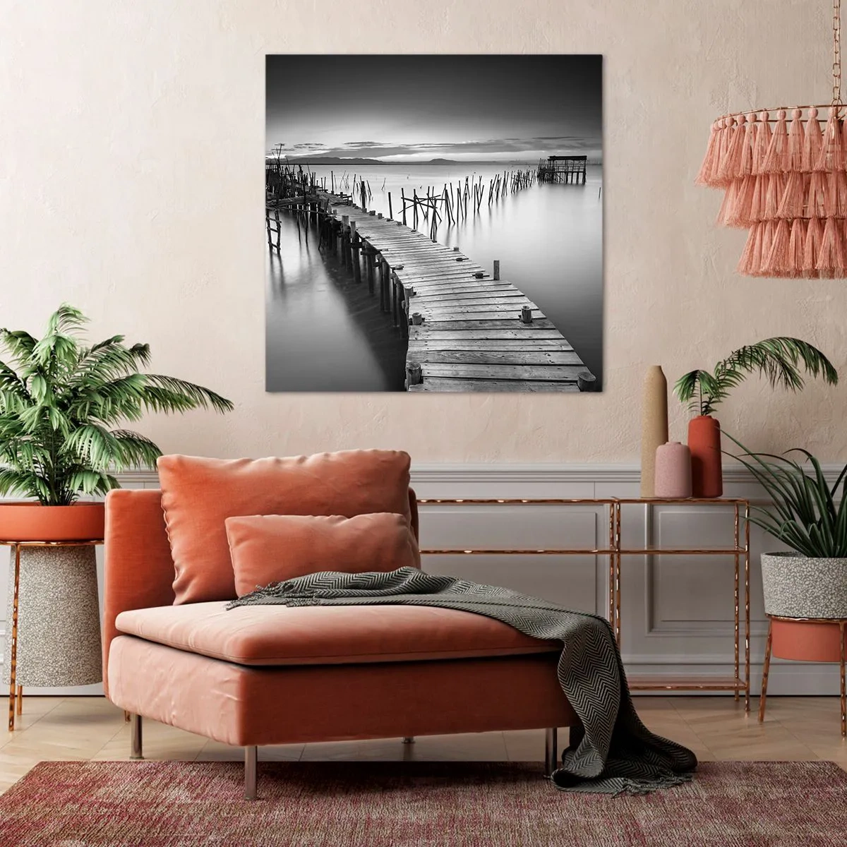 Bild auf Leinwand - Leinwandbild - Der Frieden eines vergessenen Ufers - 30x30 cm
