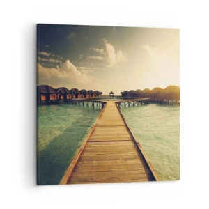 Bild auf Leinwand - Leinwandbild - Eine herzliche Einladung - 50x50 cm