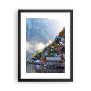 Poster in einem schwarzem Rahmen - Alpenatmosphäre - 30x40 cm