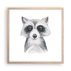 Poster in einem Rahmen aus heller Eiche - Ein Moment zum Bewegen - 50x50 cm