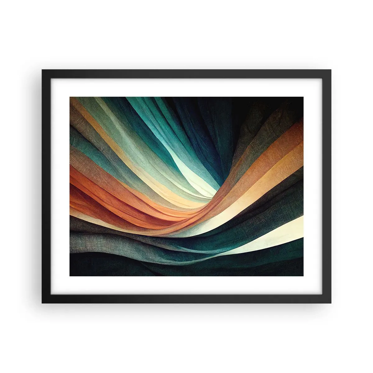 Poster in einem schwarzem Rahmen - Aus Farben gewebt - 50x40 cm