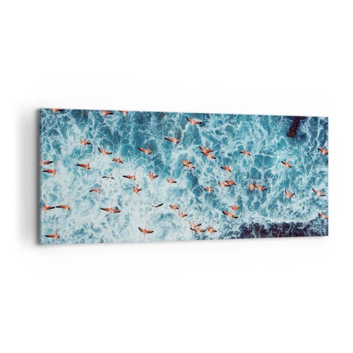 Bild auf Leinwand - Leinwandbild - Die Küstenparade - 100x40 cm