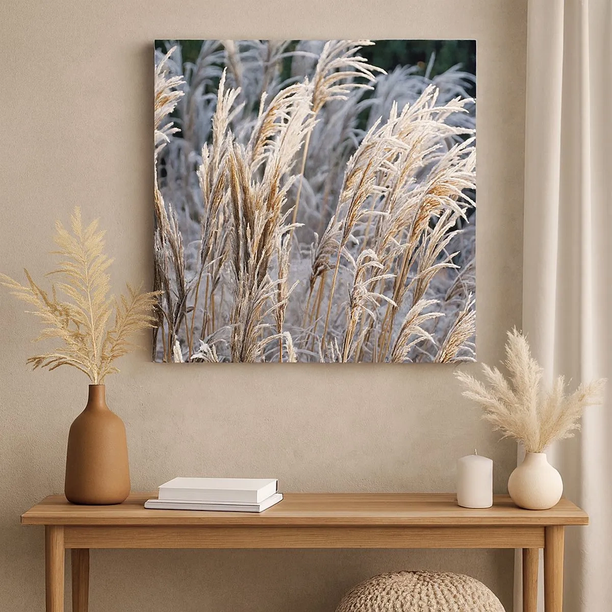 Bild auf Leinwand - Leinwandbild - Gekleidet mit Frost - 30x30 cm